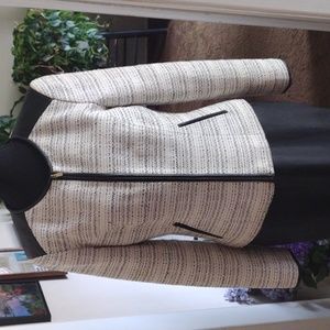 Calvin Klein leather trimmed Blazer
